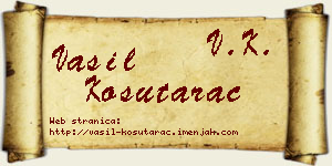 Vasil Košutarac vizit kartica